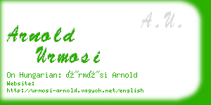 arnold urmosi business card